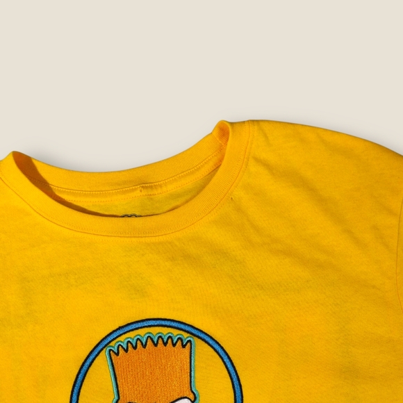 Bart Simpson Graphic Tee Skate Board Embroidered Front & Back RARE Size L - Picture 5 of 9